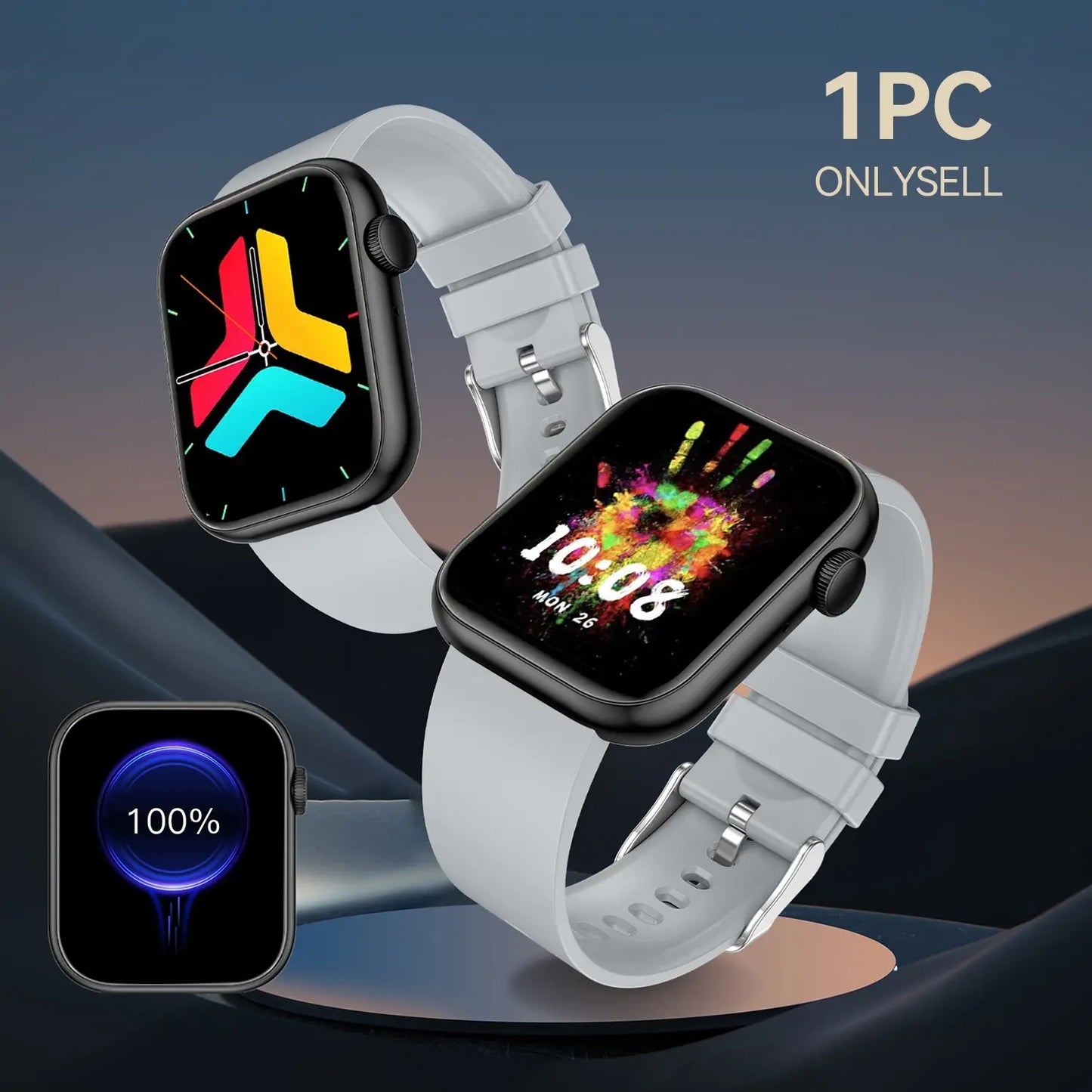 Fitness Tracker Smartwatch with Call Function, Touchscreen Activity Watch for Iphone and Android, Bluetooth Calling Health Wearable, Digital Smart Watch